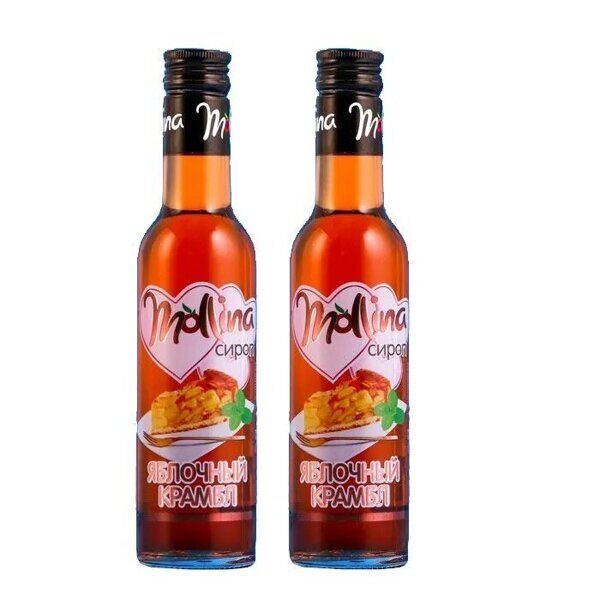 Сироп Яблочный карамбл 345гр "Mollina"